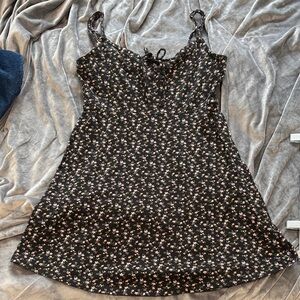 Tilly's Sky and Sparrow Black Floral Dress with Spaghetti Straps